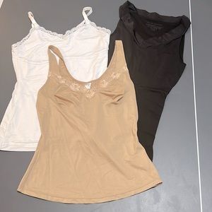 EUC Set of 3 shaper tank tops, all 3 fit like a medium for a size 6/8